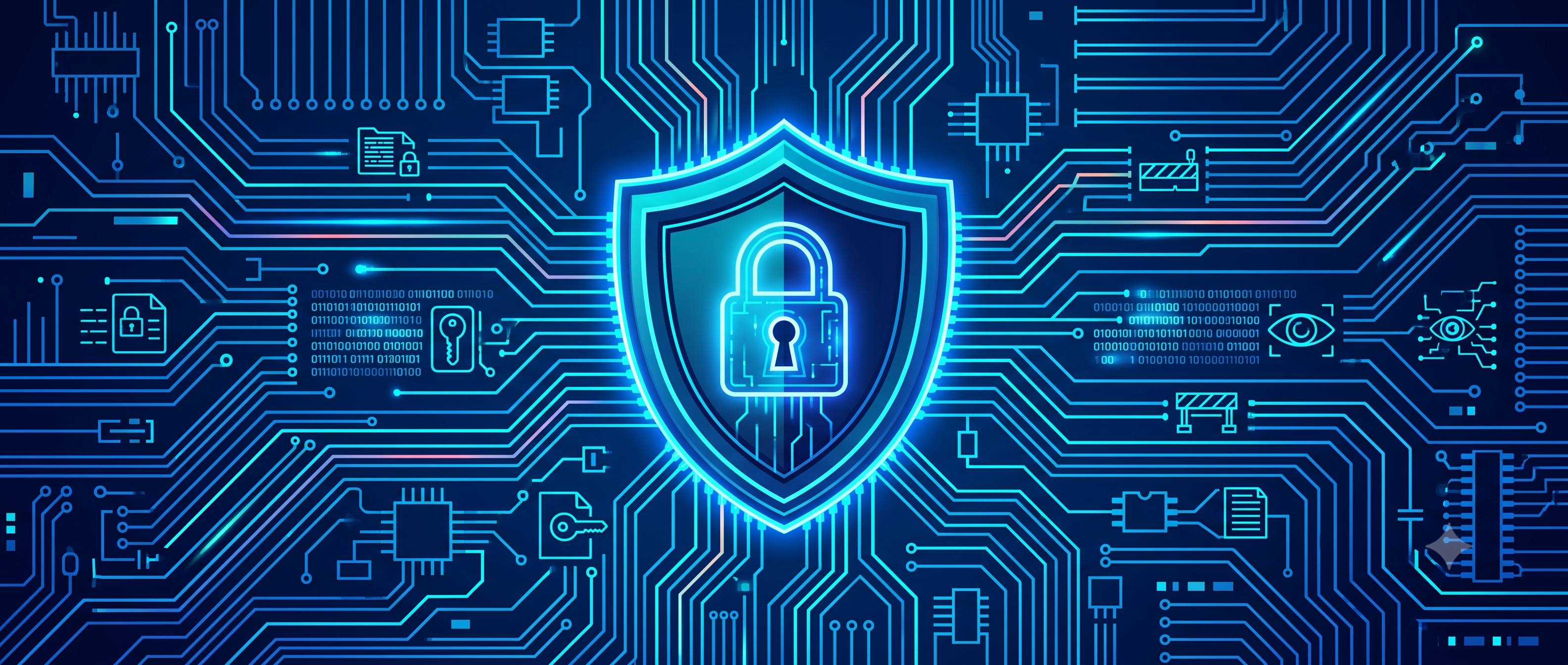 Cybersecurity and authentication illustration